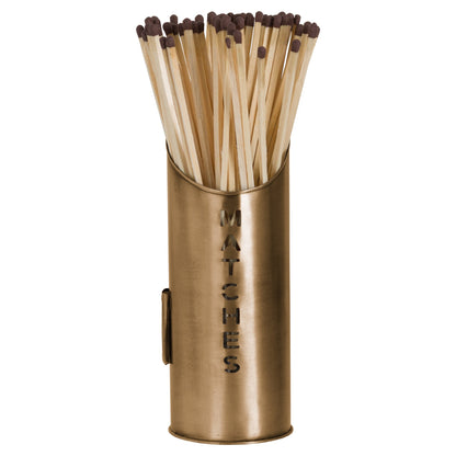 Bronze Finish Logs And Kindling Buckets &amp; Matchstick Holder