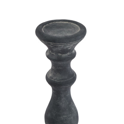 Large Grey Candle Holder